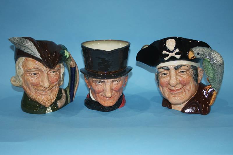 Three Royal Doulton character jugs