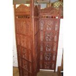 Oriental folding screen, two painted chests of drawers, single chair etc.