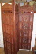 Oriental folding screen, two painted chests of drawers, single chair etc.