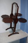 The Monoplane' folding mahogany cake stand