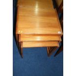 A G Plan teak nest of three tables