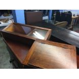 Mahogany writing slope and a table top cabinet