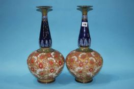 A pair of Royal Doulton Slaters pattern vases