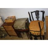 Pair of chairs, nest of tables etc.