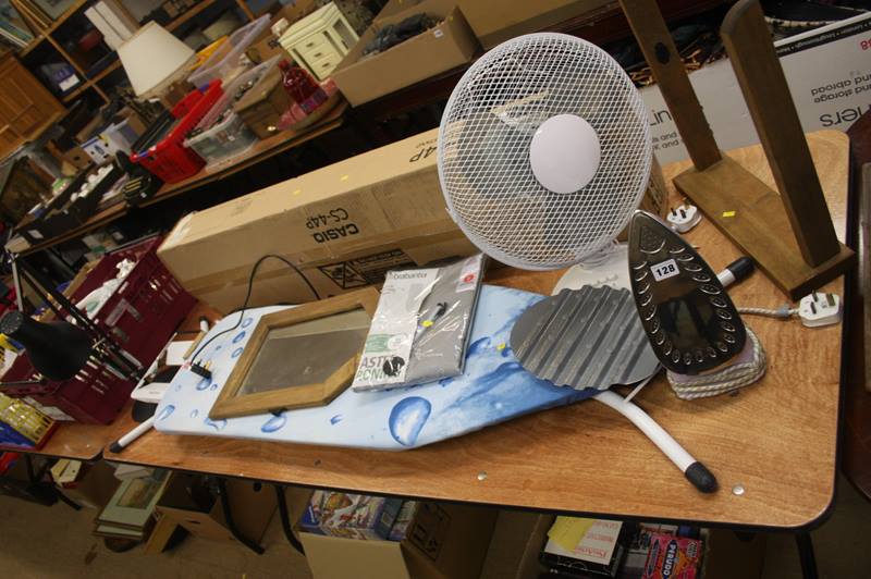 Ironing board, lamp, fan etc.