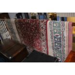 Two patterned rugs