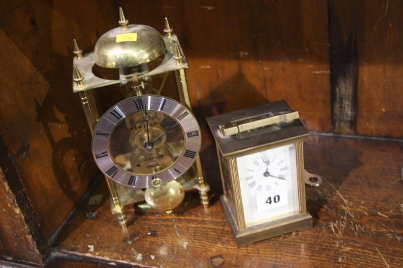 Reproduction Sewill skeleton clock and a carriage clock - Bild 2 aus 2