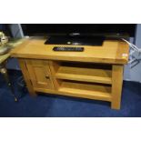 Pale oak TV stand