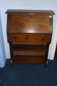 Narrow oak bureau