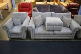 Two seater settee and armchair