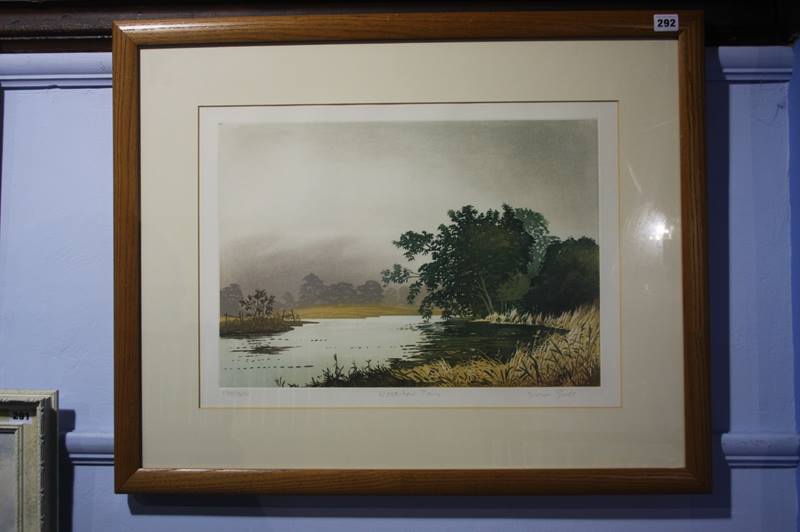 Simon Bull, Limited edition print, 170/200, signed in pencil, 'Woodshaw Tarn', 39 x 54cm