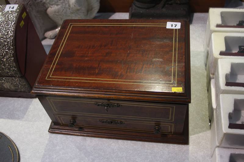 Inlaid mahogany jewellery box - Image 2 of 2