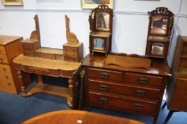 A Victorian Duchess dressing table and an Edwardian dressing chest