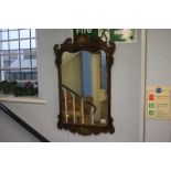 Walnut framed mirror