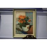 Anthony Proctor (1913 - 1993), oil on board, signed, dated 1986, 'Begonias', 46 x 35cm