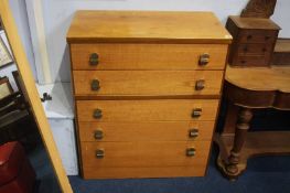 Teak chest of drawers