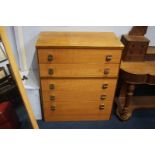 Teak chest of drawers