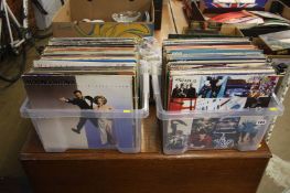 Two boxes of LPs including U2 etc.