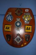 Collection of car badges