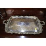 A silver plated tray