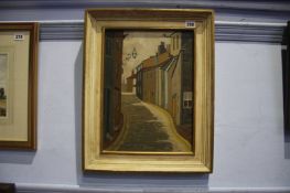 Anthony Proctor (1913-1993), oil on board, monogrammed, 'Up the Street Haworth', 38 x 27cm