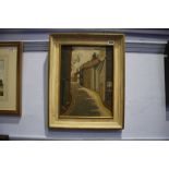 Anthony Proctor (1913-1993), oil on board, monogrammed, 'Up the Street Haworth', 38 x 27cm