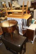 Assorted occasional furniture, gateleg table etc.