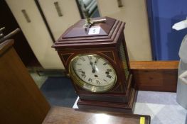 Reproduction Sewills mahogany mantle clock