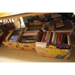 Four boxes of books