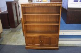 Ercol open pale oak bookcase