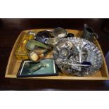 Tray of assorted, including silver plate etc.