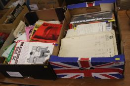 Two boxes of assorted ephemera