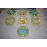 Seven glass ice dishes