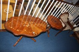 Telephone seat and two Italian style occasional tables