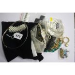 Assorted silver and costume jewellery