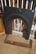 Cast iron fire surround and kerb