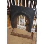 Cast iron fire surround and kerb