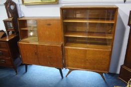 Two teak bookcases