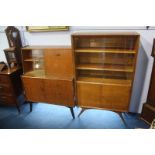 Two teak bookcases