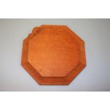 A Robert 'Mouseman' Thompson oak octagonal cheese board