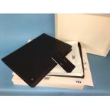 A boxed Mont Blanc 'Westside' black leather large notepad