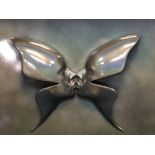 A Limited edition 14/25 sculptured wall plaque by Schoony 'The Butterfly Kiss', with Certificate