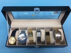 Six various modern watches