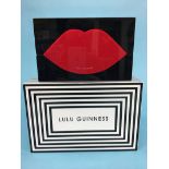 Black and Red perspex 'Zaha' clutch bag from Lulu Guinness, with box and dustbag