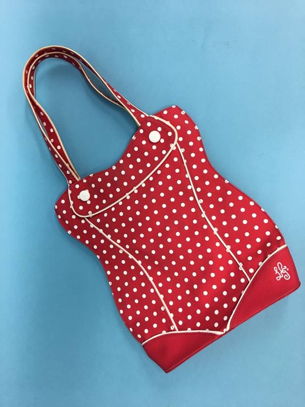 Red and White 'Swimsuit' polka dot bag from Lulu Guinness