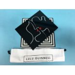 Black and Chalk perspex 'Kissing Lips Chloe' from Lulu Guinness, with box