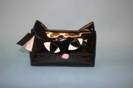 Medium black Kooky Cat bag from Lulu Guinness