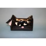 Medium black Kooky Cat bag from Lulu Guinness