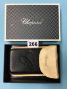 A black leather chopard I-Phone case, with box