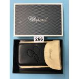 A black leather chopard I-Phone case, with box